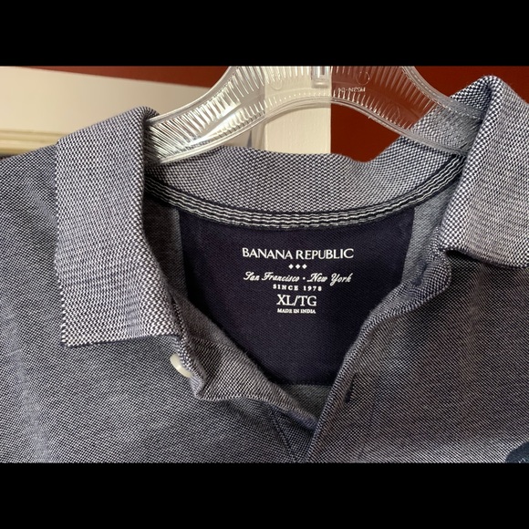 Banana Republic XL Men Polo EUC Black Heather - Picture 2 of 4